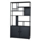 78.74" H Industrial Black Shelf Bookcase Etagere Metal Bookshelf