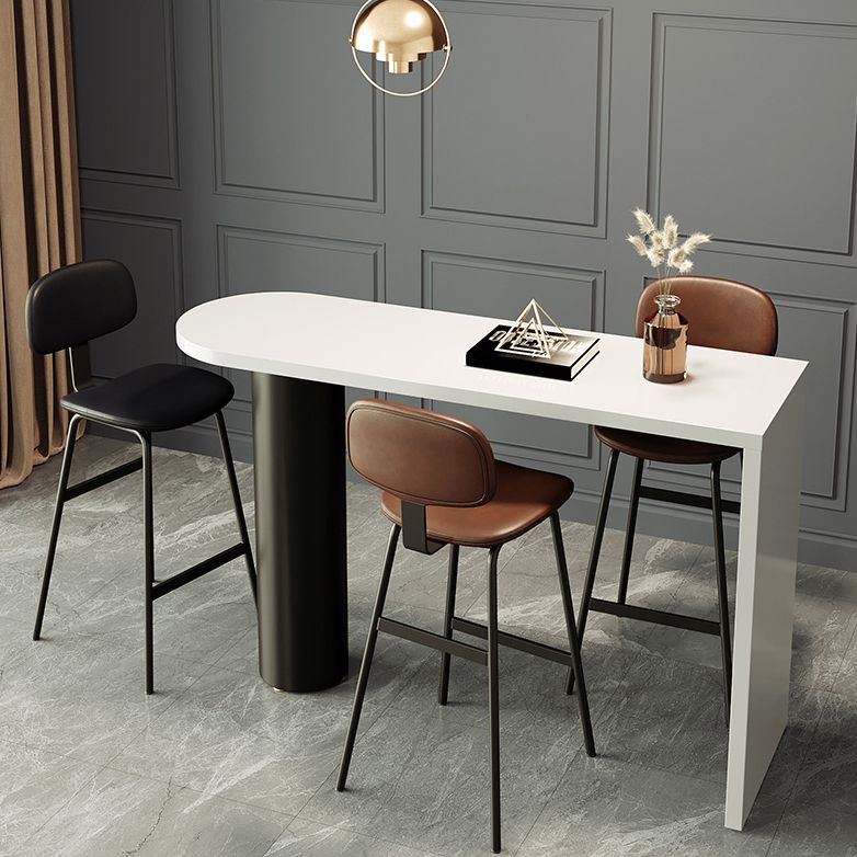 Contemporary Free Form Pub Set 1/3/4 Pieces Solid Wood Bar Table with Metal Stools Clearhalo 'Bar Furniture' 'furn' 'furn_home_bar_bar_sets' 'Furniture' 'Home Bars & Bar Sets' 'home_bar_bar_sets' 'Kitchen & Dining Furniture' 1200x1200_b44216c8-b1d7-4400-9c47-bf01d5be48cb