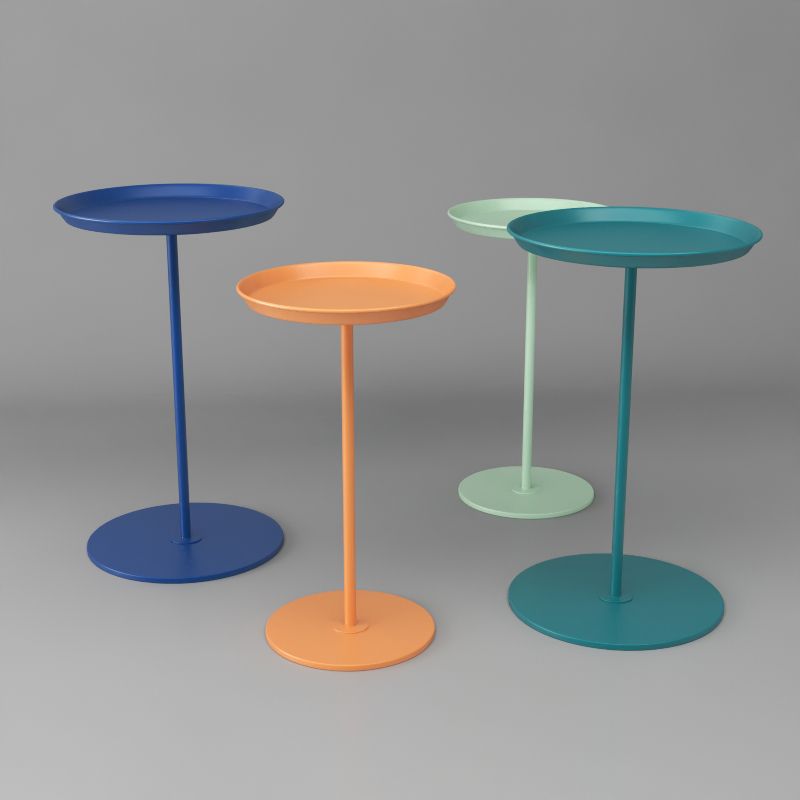 Tavolo da divano del vassoio per angolo rotondo minimalista Tavolo laterale