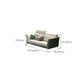 Glam Sectional Sofa White Pillowed Back Leather Cushions Sectional