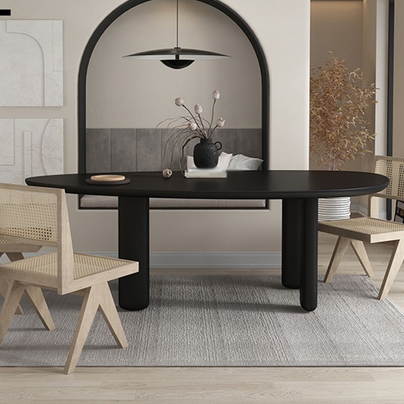 Oval Tripod Base Dining Table Solid Wood Modern Kitchen Dinner Dining Room Table Clearhalo 'Dining Tables & Seating' 'Dining Tables' 'dining_table' 'furn' 'furn_dining_table' 'Furniture' 'furniture_dining_table' 'Kitchen & Dining Furniture' 'kitchen' 'kitchen_dining_table' 1200x1200_b44422ae-4c4e-42a5-937b-a111e94fae8c