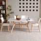 Set di dinette bianca con cornice in legno 1/2/5/7 PC set da pranzo in pietra moderno