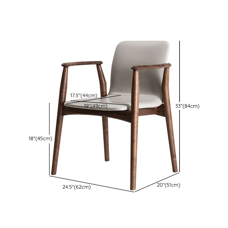 Contemporary Solid Wood Dining Chair Upholstered Arm Chair Home Clearhalo 'Dining Chairs' 'Dining Tables & Seating' 'dining_chair' 'furn' 'furn_dining_chair' 'Furniture' 'Kitchen & Dining Furniture' 1200x1200_b444b304-4d76-45d8-a520-7c2daa82aff8