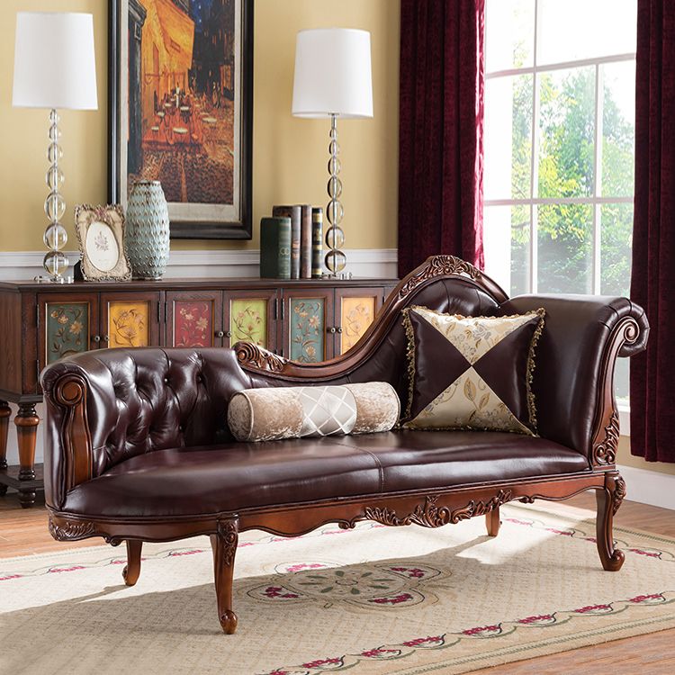 Traditional Chaise Lounge Couch Bedroom Living Room Chaise with Button Tufted Clearhalo 'Chairs & Seating' 'Chaise Lounge' 'chaise_lounge' 'furn' 'furn_chaise_lounge' 'Furniture' 'Living Room Furniture' 1200x1200_b446e1e2-02b7-481b-aa96-72e264d1e435