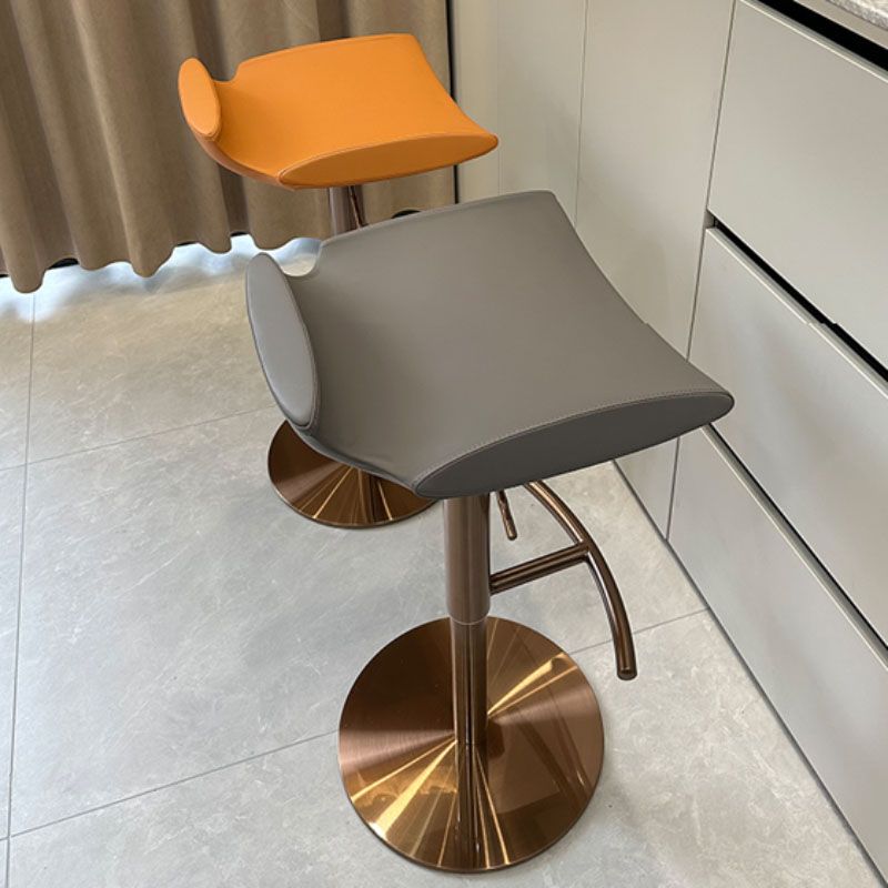 Contemporary Metal Bar Stool Footrest Counter Stool for Living Room