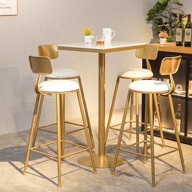 Artificial Marble Bar Table Glam Style Gold Base Bistro Table for Coffee Shop Clearhalo 'Bar Furniture' 'Bar Tables' 'bar_tables' 'Furniture' 'furniture_bar_tables' 'Kitchen & Dining Furniture' 1200x1200_b448073c-5f5e-4d11-ac29-1a69e66b9b49