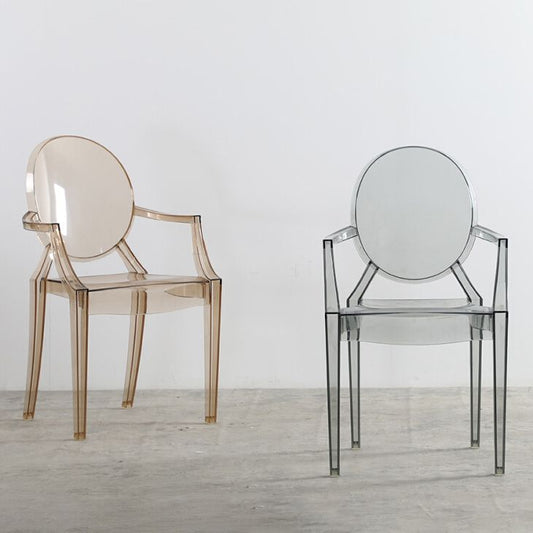 Scandinavian Style Dining Chair Home Acrylic Open Back Dining Chair with Arm Clearhalo ' kitchen&dining_furn' 'Dining Chairs' 'Dining Tables & Seating' 'dining_chair' 'furn' 'furn_dining_chair' 'Furniture' 'furniture_dining_chair' 'Kitchen & Dining Furniture' 'kitchen' 1200x1200_b448c607-9c00-4988-bc1c-add5b13be6c1