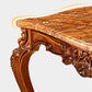 Rectangle Victorian Style Dining Table Brown Tone Fixed Table with Marble Clearhalo ' dining_table' 'Dining Tables & Seating' 'Dining Tables' 'furn' 'furn_dining_table' 'Furniture' 'furniture_dining_table' 'Kitchen & Dining Furniture' 'kitchen&dining_furn' 'kitchen' 'kitchen_dining_table' 1200x1200_b448dcf8-171e-4026-9882-00ab477af762