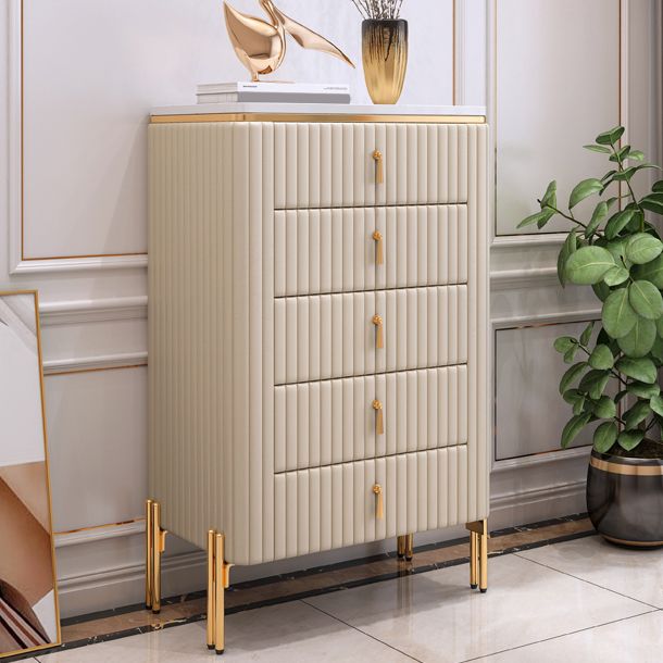 Buffet en pierre moderne du plateau blanc avec tiroir pour salle à manger