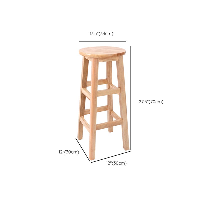 Modern Style Bar Stool Rubberwood Counter Stool for Dining Room