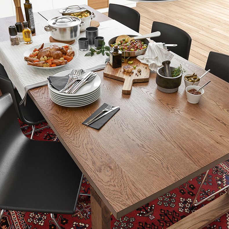 Wood Top Dining Table Rectangle Pine Wood Table with Sled Base Clearhalo ' dining_table' 'Dining Tables & Seating' 'Dining Tables' 'furn' 'furn_dining_table' 'Furniture' 'furniture_dining_table' 'Kitchen & Dining Furniture' 'kitchen&dining_furn' 'kitchen' 'kitchen_dining_table' 1200x1200_b44b7e4a-d8be-46ac-9171-4702c5aa5868