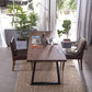 Industrial Pine Wood Table for Restaurant Rectangle Table with Metal Double Pedestal Clearhalo ' dining_table' 'Dining Tables & Seating' 'Dining Tables' 'furn' 'furn_dining_table' 'Furniture' 'furniture_dining_table' 'Kitchen & Dining Furniture' 'kitchen&dining_furn' 'kitchen' 'kitchen_dining_table' 1200x1200_b44bb5a5-9370-4e16-819d-aee750b28049
