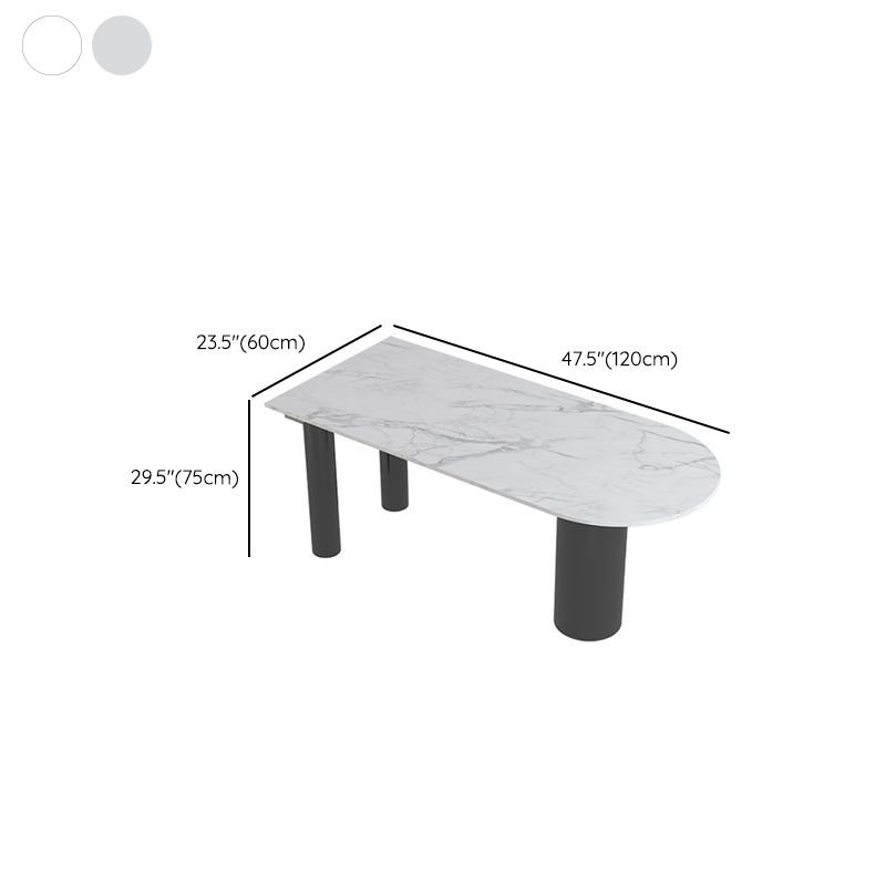 Bureau d'écriture contemporain bureau de bureau piédestal avec des jambes en métal