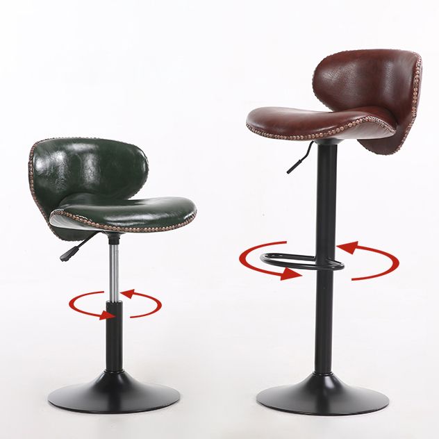 Industrial Style Bar-stool Adjustable Height Metal Leg for Restaurant Bar Clearhalo 'Bar Furniture' 'Bar Stools' 'bar_stools' 'furn' 'furn_bar_stools' 'furniture_bar_stools' 'Kitchen & Dining Furniture' 'kitchen&dining_furn' 'kitchen' 'kitchen_furn' Furniture' 1200x1200_b44d54fe-0370-40ee-9b7e-83e1e296edf5