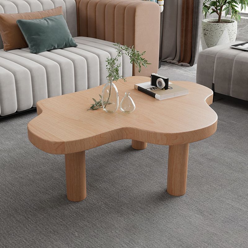 Nordic Cocktail Table 3 Legs Solid Wood Free Form Nesting Coffee Table
