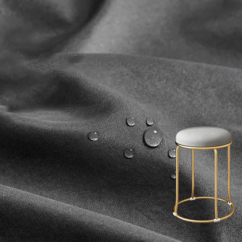 Standard Glam Round Ottoman Velvet Tear Resistant Indoor Pure Color Ottoman Clearhalo 'furn' 'furn_ottomans_poufs' 'Furniture' 'Living Room Furniture' 'Ottomans & Poufs' 'ottomans_poufs' 1200x1200_b44d7749-f02c-46c9-9bdb-9abe10cf19ed