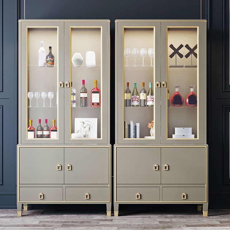 Luxury Floor Wine Rack Solid Wood Wine Bottle Rack with Glass Doors Clearhalo 'furn' 'furn_wine_racks' 'Furniture' 'Kitchen & Dining Furniture' 'Wine Racks' 'wine_racks' 1200x1200_b44f18f2-c562-4c98-9775-2f6160db8db9