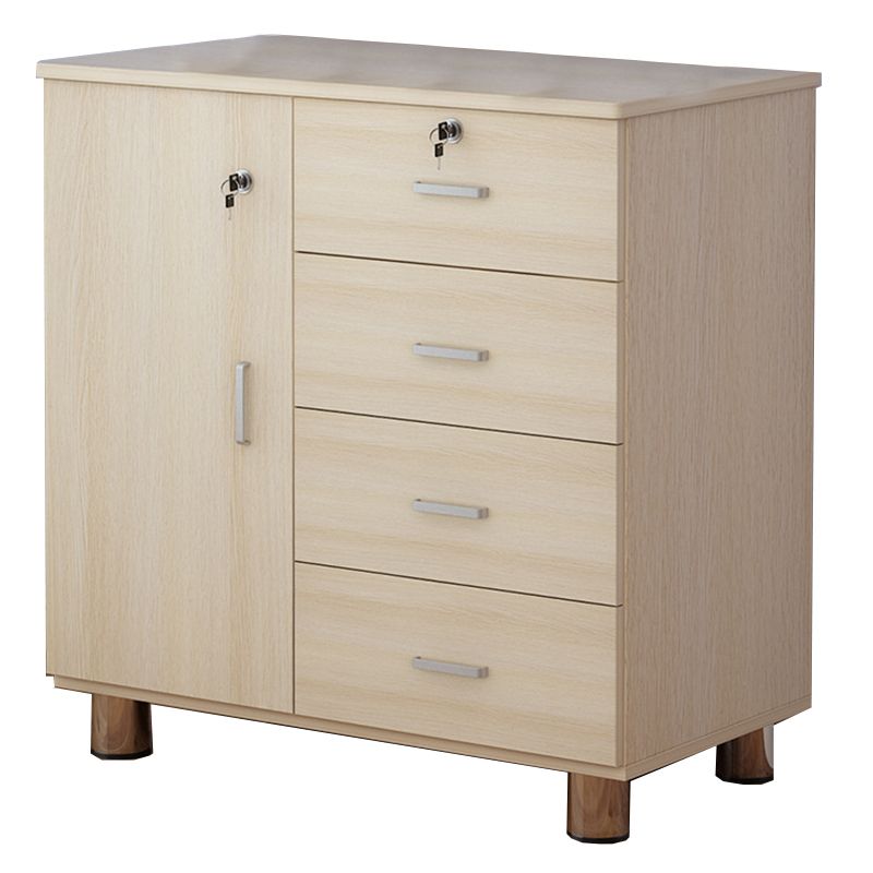 Contemporary Wood Accent Cabinet with Drawer Rectangle Side Cabinet