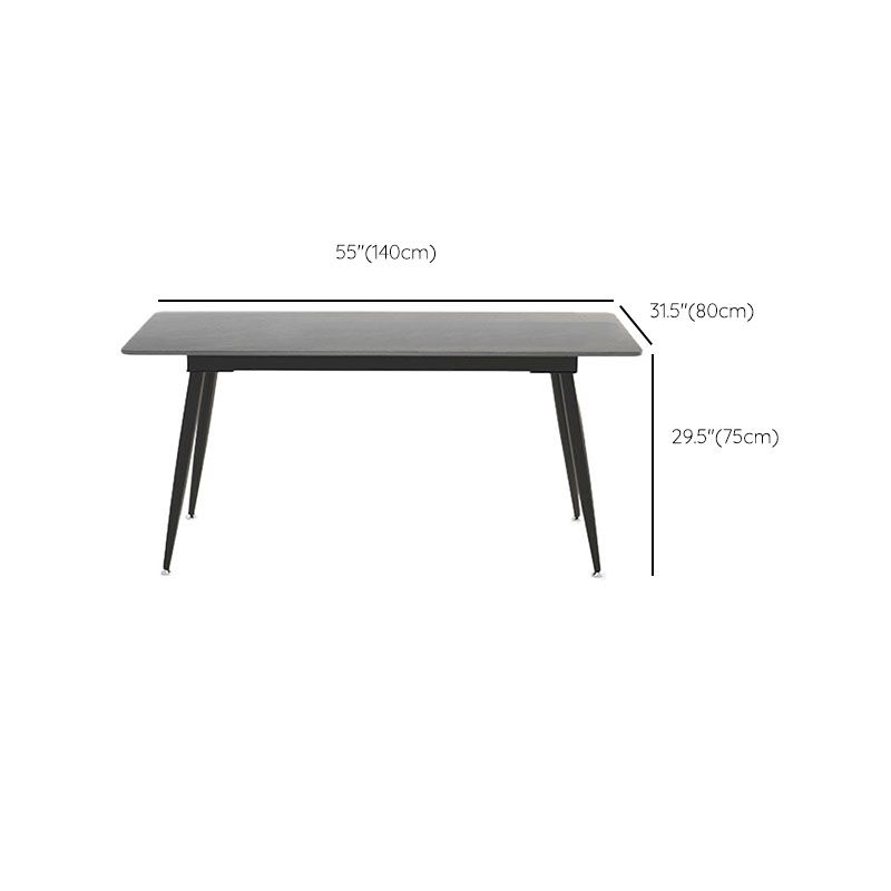 Ensemble de salle à manger moderne en métal avec chaises à dossier solide, ensemble de dinette 1/2/4/5/7 pièces
