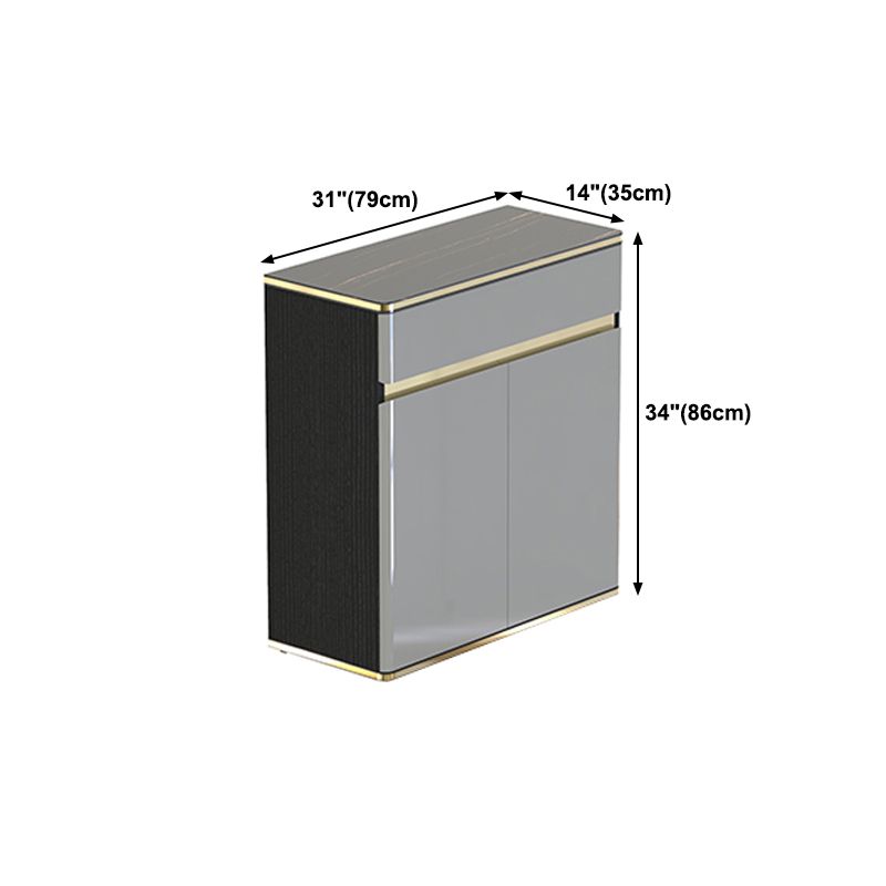 Glam Style Sideboard Gray Dining Sideboard Buffet for Living Room and Kitchen Clearhalo 'buffet_sideboard' 'Buffets & Sideboards' 'furn' 'furn_buffet_sideboard' 'Furniture' 'Kitchen & Dining Furniture' 1200x1200_b4529f68-3c9a-4b09-8743-5251f52bc06d