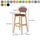 Modern Armless Backrest Counter Stool Wood Bar Stool with Cushion for Kitchen Clearhalo 'Bar Furniture' 'Bar Stools' 'bar_stools' 'furn' 'furn_bar_stools' 'furniture_bar_stools' 'Kitchen & Dining Furniture' 'kitchen&dining_furn' 'kitchen' 'kitchen_furn' Furniture' 1200x1200_b454624c-4d40-4885-a1f8-4962fd21b16b