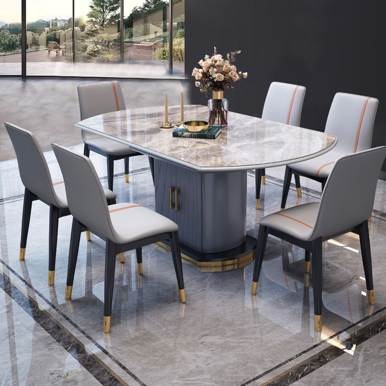 Extendable Round Dining Table Modern Adjustable Sintered Stone Top Table with Storage Pedestal Clearhalo ' dining_table' 'Dining Tables & Seating' 'Dining Tables' 'furn' 'furn_dining_table' 'Furniture' 'furniture_dining_table' 'Kitchen & Dining Furniture' 'kitchen&dining_furn' 'kitchen' 'kitchen_dining_table' 1200x1200_b45761c4-2253-4ffc-926a-faae2fd4aba4