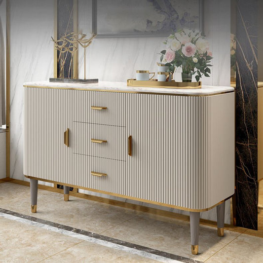 Luxury Style Sideboard 32-inch Height Stone Top Cupboard for Kitchen Clearhalo 'buffet_sideboard' 'Buffets & Sideboards' 'furn' 'furn_buffet_sideboard' 'Furniture' 'Kitchen & Dining Furniture' 1200x1200_b4578cae-b34c-4037-9185-5a75a4a13874