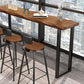 Table supérieure en bois Table de pub rectangulaire de style industriel pour utilisation sur patio