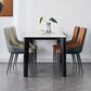 モダンホームレザーアームチェアマット仕上げソリッドバックダイニングチェア