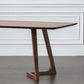 Industrial Dining Wood Table Dining Rectangle Table with Wooden Legs