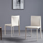 Chaise d'appoint moderne et Simple, en Faux cuir, sans accoudoirs, pour salle à manger, chambre à coucher