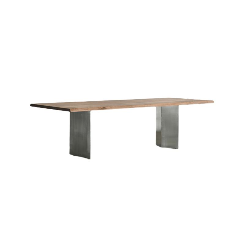 Rectangle Double Pedestal Luxury Dining Table Fixed Table with Solid Wood Clearhalo 'Dining Tables & Seating' 'Dining Tables' 'dining_table' 'furn' 'furn_dining_table' 'Furniture' 'furniture_dining_table' 'Kitchen & Dining Furniture' 'kitchen' 'kitchen_dining_table' 1200x1200_b45c7d27-5ace-4e14-826b-4bebd8ff6d25