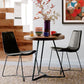 Leather Dining Chair High Back Fabric Dining Chair in Matte Finish