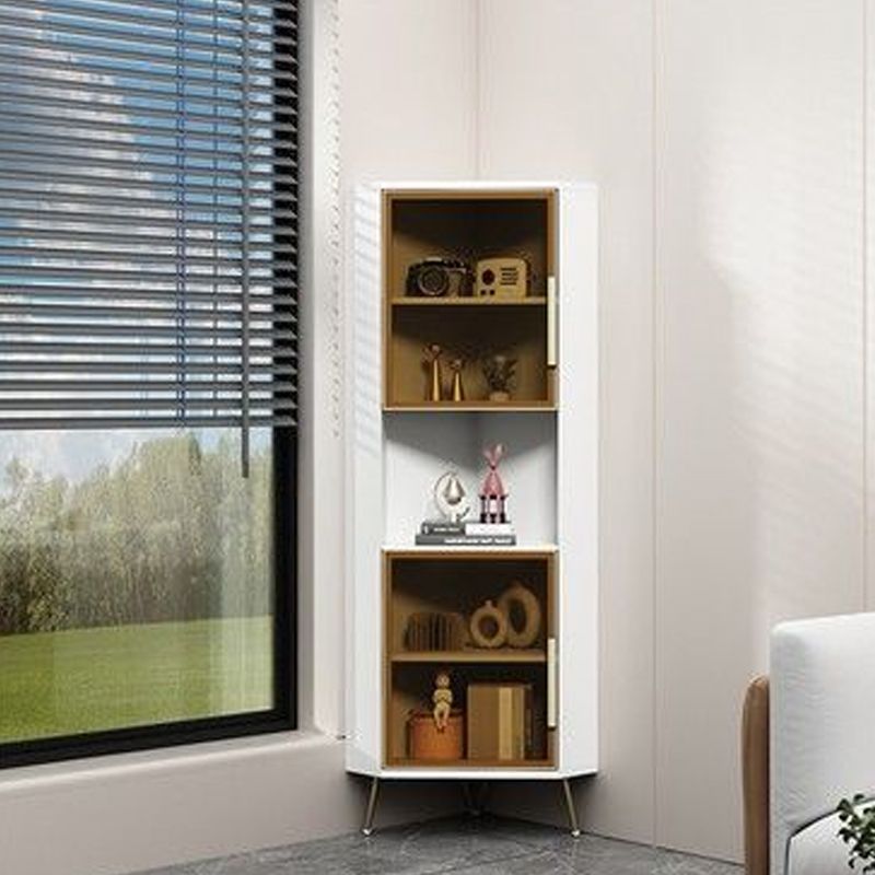 15.74" Wide Wood Corner Accent Cabinet with 2 Door Contemporary Side Cabinet Clearhalo 'Cabinets & Chests' 'cabinets_chests' 'furn' 'furn_cabinets_chests' 'Furniture' 'Living Room Furniture' 1200x1200_b45e11b8-3d6b-486c-bbee-e213d0caa05d