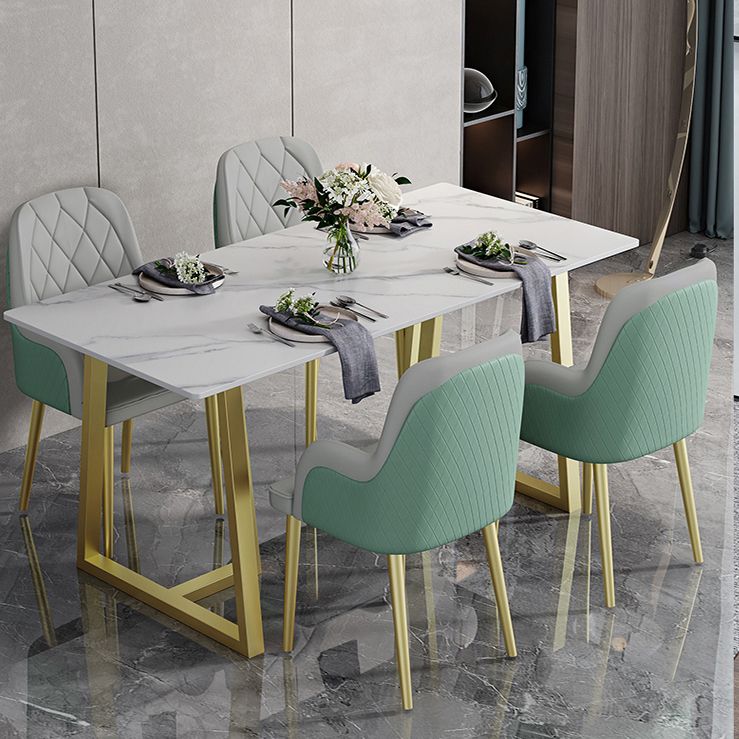 Luxury Style Sintered Stone Dining Table Double Pedestal Base Rectangle Table for Home Clearhalo ' dining_table' 'Dining Tables & Seating' 'Dining Tables' 'furn' 'furn_dining_table' 'Furniture' 'furniture_dining_table' 'Kitchen & Dining Furniture' 'kitchen&dining_furn' 'kitchen' 'kitchen_dining_table' 1200x1200_b45e1b30-e6f6-41d5-ba79-9a772e034eb9