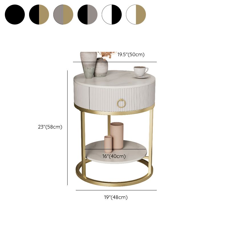 Classic Glam Accent Table Nightstand Stone Nightstand with Drawer Clearhalo 'Bedroom Furniture' 'furn' 'furn_night_stand' 'Furniture' 'night_stand' 'Nightstands' 1200x1200_b45ef629-a9f5-4a9e-912a-a05693b82a89