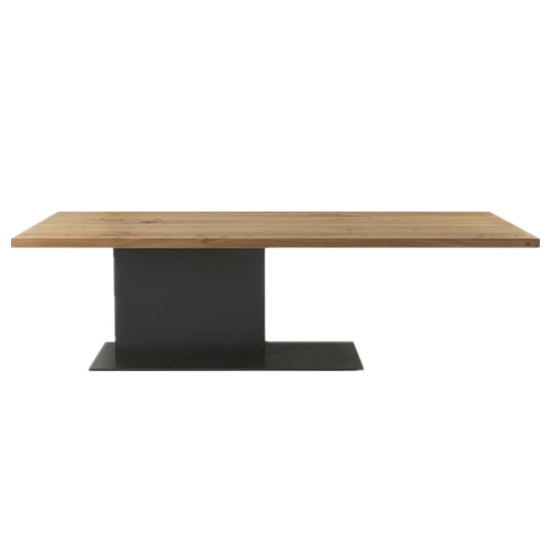 Metal Contemporary Free Form Dining Table Solid Wood Top Table for Dining Room Clearhalo ' dining_table' 'Dining Tables & Seating' 'Dining Tables' 'furn' 'furn_dining_table' 'Furniture' 'furniture_dining_table' 'Kitchen & Dining Furniture' 'kitchen&dining_furn' 'kitchen' 'kitchen_dining_table' 1200x1200_b45fa304-2313-4678-9f03-49f5f5d31a56