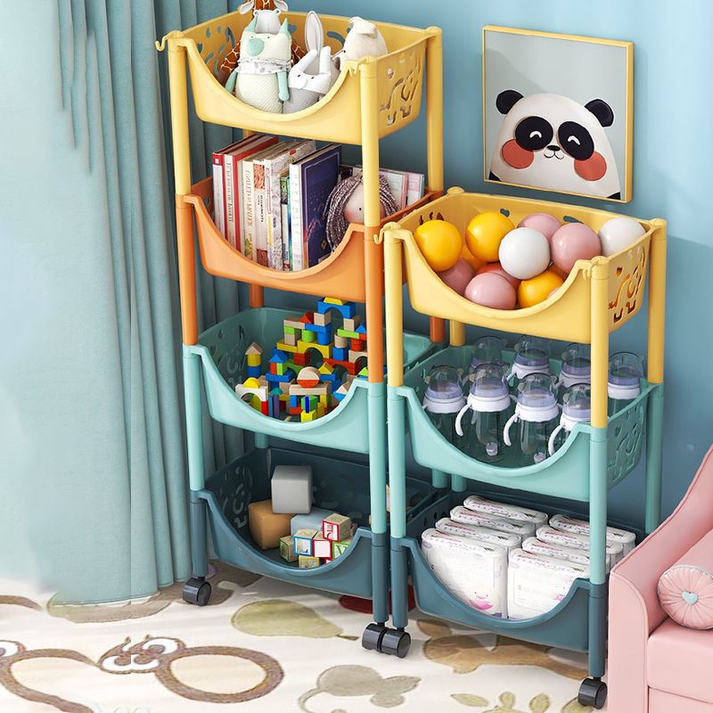 Scandinavian Style Bookcase with Casters Shelf Bookcase for Home and Office Clearhalo 'Bookcases' 'furn' 'furn_bookcases' 'Furniture' 'furniture_bookcases' 'Office Furniture' 1200x1200_b4604d90-882a-4332-896c-3b7fc7ece190