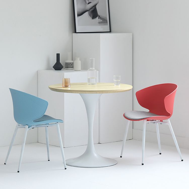 Modern Round Wood Dining Table Standard Kitchen Dining Table with Tulip Base Clearhalo ' dining_table' 'Dining Tables & Seating' 'Dining Tables' 'furn' 'furn_dining_table' 'Furniture' 'furniture_dining_table' 'Kitchen & Dining Furniture' 'kitchen&dining_furn' 'kitchen' 'kitchen_dining_table' 1200x1200_b46139fa-93c9-4165-a071-71bf845f7098