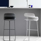 Armless Metal Indoor Bar Stool Scandinavian Plastic Stool with Footrest