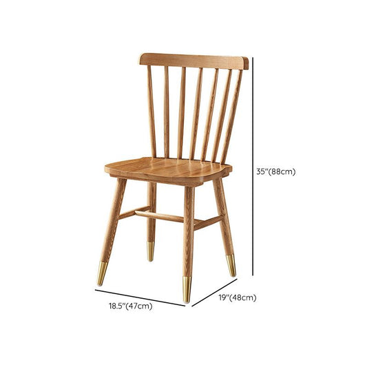 Contemporary Wood Kitchen Dining Side Chair Slat Back Side Chair