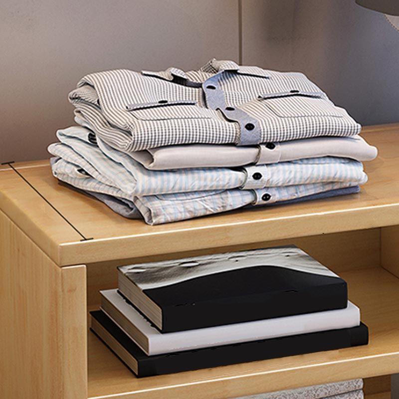 Wooden Wardrobe Armoire Modern Bedroom Armoire with Storage Shelves