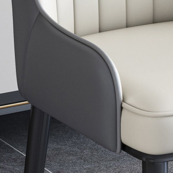 Contemporary Style Dining Chair Arm Dining Chairs with Metal Legs for Kitchen