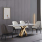 Modern 1/4/5/7 Pieces Dining Set White Rectangle Sintered Stone Dining Table Set Clearhalo 'Dining Room Sets' 'Dining Tables & Seating' 'dining_room_set' 'furn' 'furn_dining_room_set' 'Furniture' 'furniture_dining_room_set' 'Kitchen & Dining Furniture' 'kitchen&dining_furn' 'kitchen' 1200x1200_b46790bd-3374-459c-8bc7-0ede7ef1f256