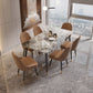 Designer Style Sintered Stone Top Dining Set 1/2/5/7 Pieces Dining Table with Chairs Clearhalo 'Dining Room Sets' 'Dining Tables & Seating' 'dining_room_set' 'furn' 'furn_dining_room_set' 'Furniture' 'furniture_dining_room_set' 'Kitchen & Dining Furniture' 1200x1200_b4679692-df54-4d18-90f2-c97f626f1617