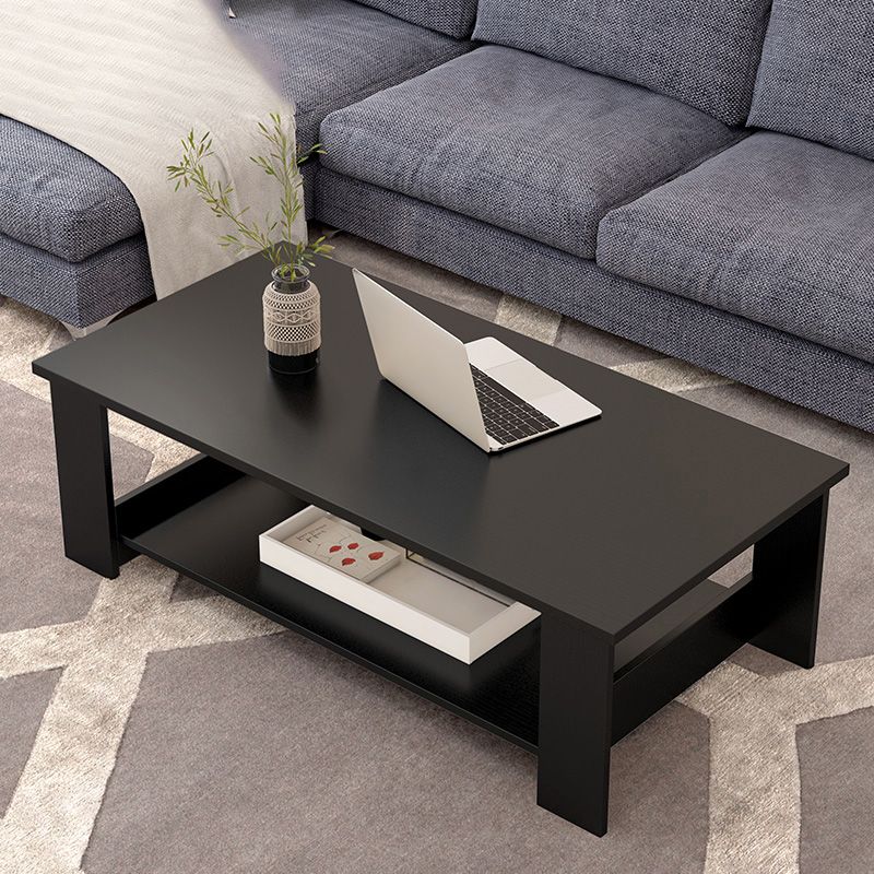 Rectangular Coffee Table Scandinavian Wood Four Legs Coffee Cocktail Table Clearhalo 'Coffee & Accent Tables' 'Coffee Tables' 'coffee_tables' 'furn' 'furn_coffee_tables' 'Furniture' 'Living Room Furniture' 1200x1200_b468b9ce-7b36-41b5-be1d-7ced93e41567