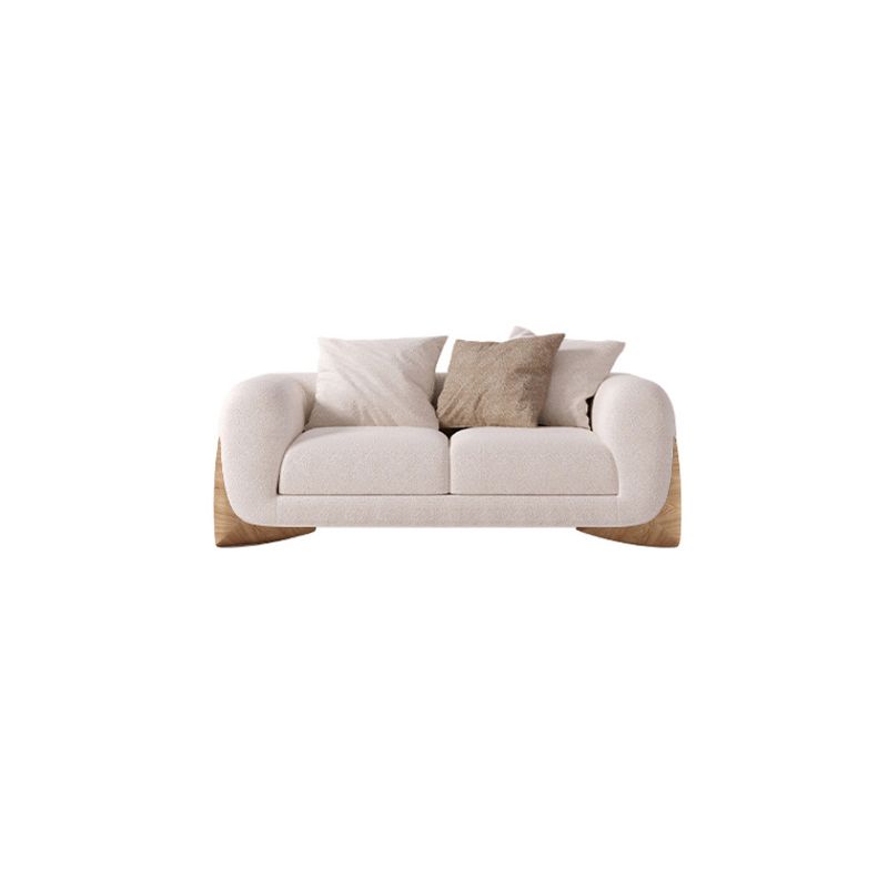 Sala de estar de estilo moderno loveseat de brazo de esmoquin apretado asiento trasero