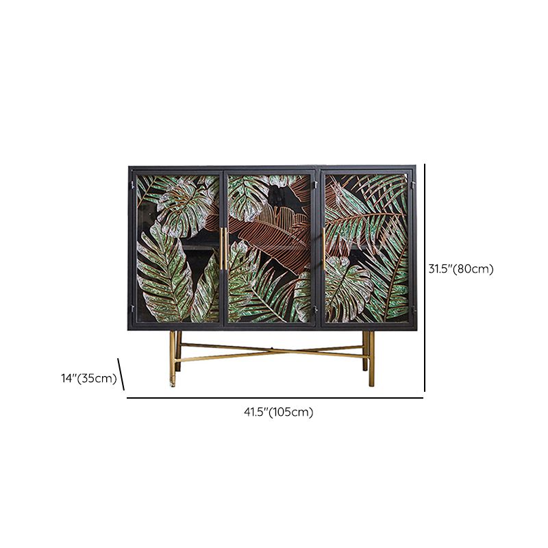 Tradizionale mobile in legno in porcellana in vetro con porte con porte