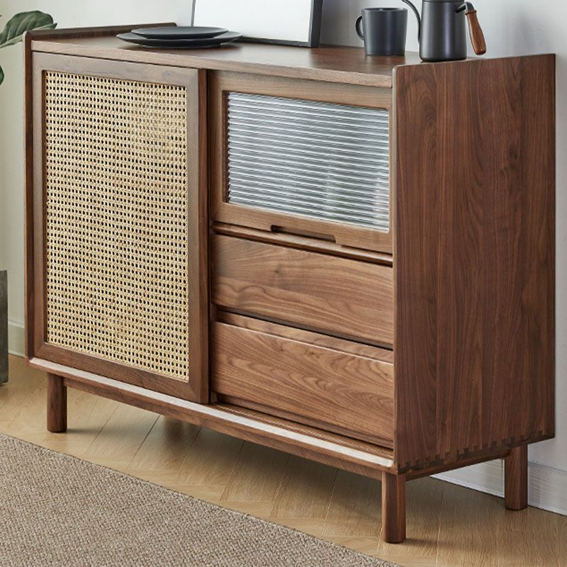 Modern Wood Packboard Tabla 2 Gabinetes de cajones incluidos para la sala de estar para la sala de estar