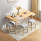 Modern Dining Set 1/5 Pcs Wood Dining Table with Armless Chairs